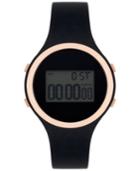 Inc International Concepts Women's Digital Black Silicone Strap Watch 38mm In017rgbk, Only At Macy's