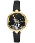Kate Spade New York Women's Holland Black Leather Strap Watch 34mm Ksw1234