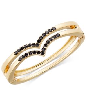 Inc International Concepts Gold-tone Stone-studded Bangle Bracelet, Created For Macy's