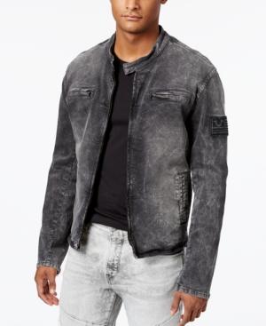 True Religion Men's Denim Moto Jacket