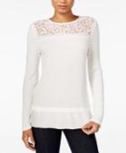 Maison Jules Lace-trim Top, Only At Macy's