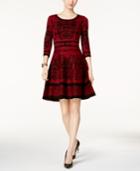 Taylor Intarsia Fit & Flare Sweater Dress