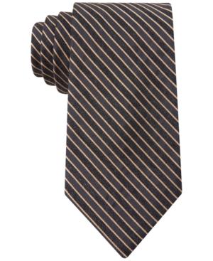 Calvin Klein Glimmer Border Stripe Slim Tie