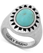 Lucky Brand Silver-tone Stone Statement Ring