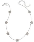 Kate Spade New York Gold-tone Pave Flower Station Necklace, 17 + 3 Extender