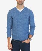 Nautica Men's Multi-texture V-neck Sweater