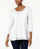 Style & Co Ruffle-hem Tunic, Created For Macy's