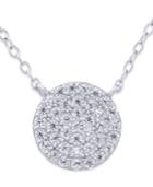 Studio Silver Cubic Zirconia Circle Pendant Necklace (2/3 Ct. T.w.) In Sterling Silver