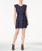 Maison Jules Star-print Ruffled A-line Dress, Created For Macy's