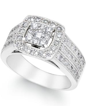 Diamond Halo Ring In 14k White Gold (1 Ct. T.w.)