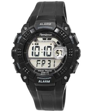 Armitron Men's Digital Chronograph Black Strap Watch 49mm 40-8209blk