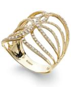 D'oro By Effy Diamond Swirl Ring In 14k Gold (1/2 Ct. T.w.)