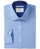 Con. Struct Men's Slim-fit Stretch Blue Diamond Dress Shirt, Created For Macy's