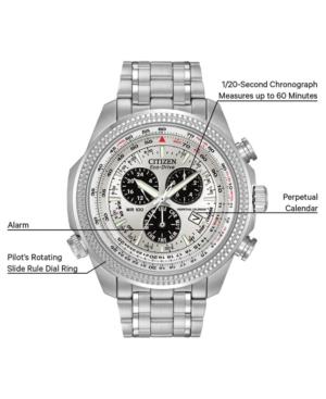 Citizen Men's Chronograph Eco-drive Stainless Steel Bracelet Watch 42mm Bl5400-52a