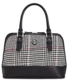 Giani Bernini Woven Plaid Dome Satchel, Created For Macy's