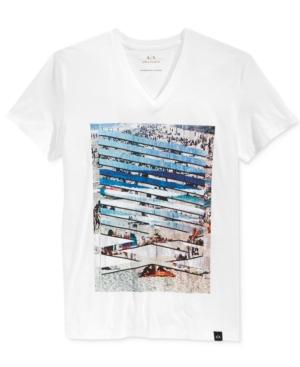 Armani Exchange Men's Horizon Break V-neck T-shirt