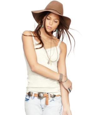 Denim & Supply Ralph Lauren Lace-trimmed Tank Top