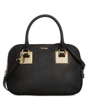 Calvin Klein Saffiano Leather Convertible Satchel