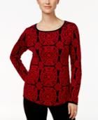 Charter Club Medallion-print Top, Only At Macy's