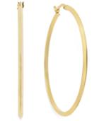 Giani Bernini Polished Knife Edge Hoop Earrings In 18k Gold Over Sterling Silver, 50mm