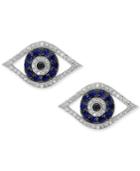 Royale Blue By Effy Sapphire (1/4 Ct. T.w.) & Diamond (1/3 Ct. T.w.) Stud Earrings In 14k White Gold