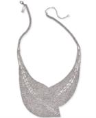 I.n.c. Woman Silver-tone Crystal Mesh Statement Necklace, 17 + 3 Extender, Created For Macy's