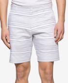 Calvin Klein Men's Slim-fit Herringbone Striped Cotton Shorts