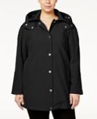 Calvin Klein Plus Size Hooded A-line Raincoat