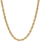 Rope Chain Necklace In Solid 10k Gold