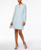 Sl Fashions Imitation Pearl Keyhole Shift Dress