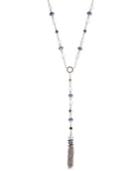 Judith Jack Sterling Silver Marcasite And Crystal Lariat Necklace