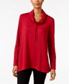 Style & Co. Melange Cowl-neck Sweatshirt, Only At Macy's