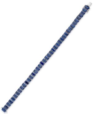 Sapphire Tennis Bracelet (28 Ct. T.w.) In Sterling Silver