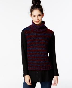 Kensie Layered Contrast Top