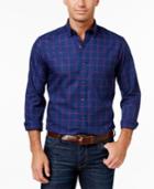Club Room Men's Windowpane Long-sleeve Shirt, Only At Macy's