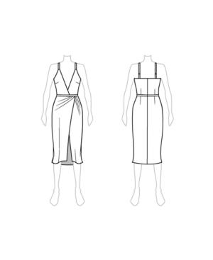 Customize: Fill In Backline And Switch To Straight Straps - Fame And Partners Adjustable-strap Knee-length Dress