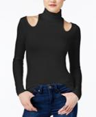 Guess Carlise Cold-shoulder Turtleneck Top