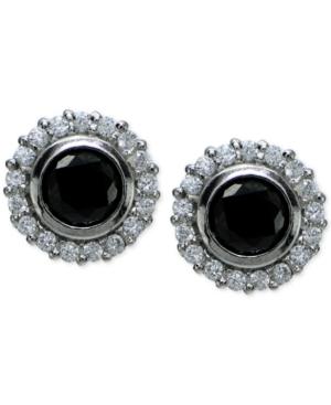 Giani Bernini Black And White Cubic Zirconia Stud Earrings In Sterling Silver, Only At Macy's