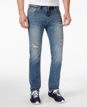 Armani Exchange Men's Slim-fit Distressed Jeans