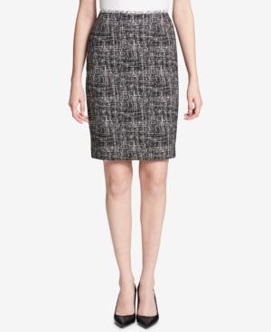 Calvin Klein Printed Straight Skirt