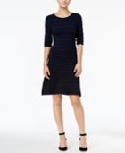 Tommy Hilfiger Avery Striped Fit & Flare Dress, Created For Macy's