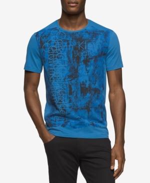 Calvin Klein Jeans Men's Textural Graphic-print Logo Cotton T-shirt