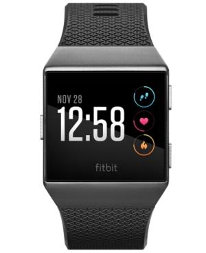 Fitbit Unisex Ionic Smoke Gray Elastomer Strap Smart Watch 35mmx32mm