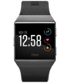 Fitbit Unisex Ionic Smoke Gray Elastomer Strap Smart Watch 35mmx32mm