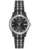 Citizen Women's Eco-drive Corso Diamond Accent Two-tone Stainless Steel Bracelet Watch 27mm Ew2398-58e