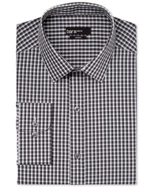 Bar Iii Black And White Checked Dress Shirt, Only At Macy's