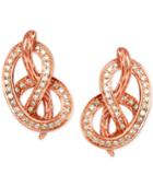 Le Vian Vanilla Diamond Knot Stud Earrings (1/3 Ct. T.w.) In 14k Rose Gold