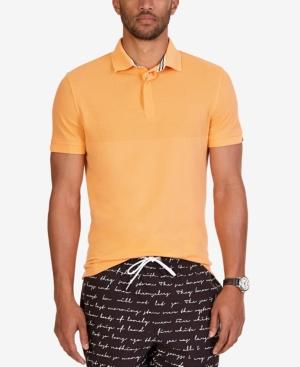 Nautica Men's Slim-fit Texture Blocked Polo