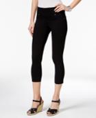 Style & Co Petite Ella Pull-on Deep Black Wash Capri Jeans, Only At Macy's