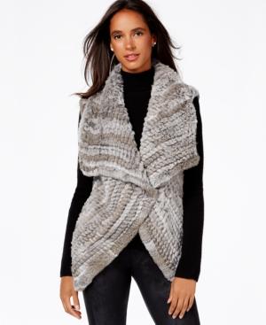 1 Madison Expedition Rabbit-fur Draped Vest